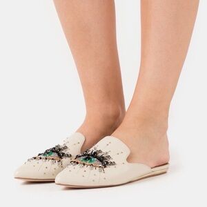 Kurt Geiger Cream Embellished Mules